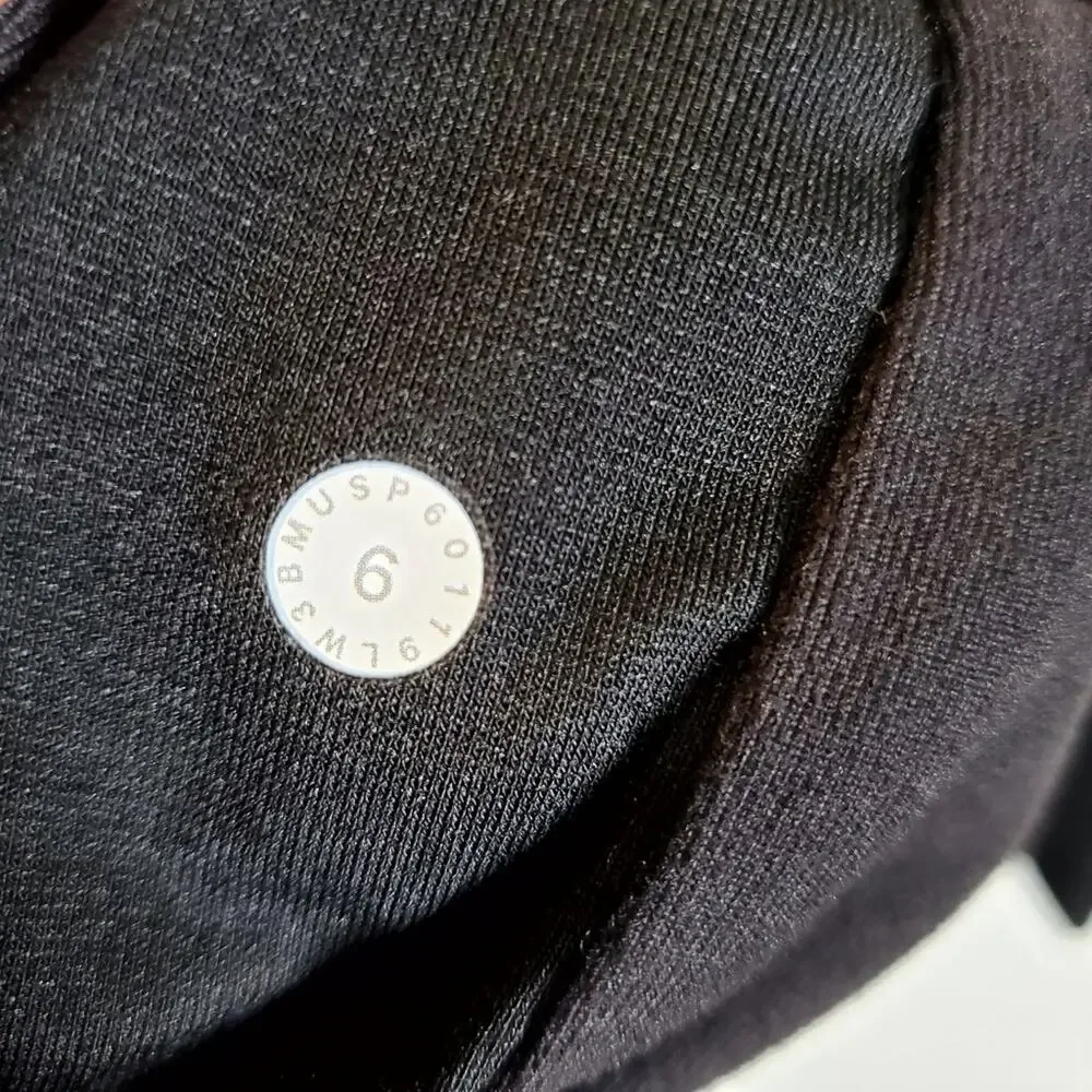 Lululemon Rulu Rally Wrap Women 6 Black Snap Neck Open Cardigan Cozy Stretch